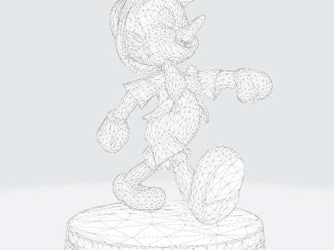 Stylized LowPoly Pinocchio Figurine 3D Print 3D print model 3D Print Model
