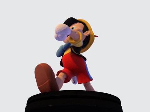 Stylized LowPoly Pinocchio Figurine 3D Print 3D print model 3D 프린트 모델