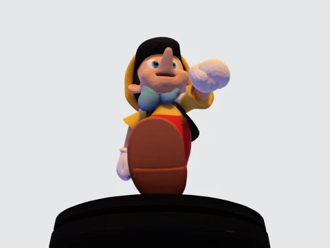 Stylized LowPoly Pinocchio Figurine 3D Print 3D print model 3D Print Model