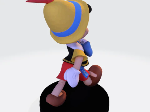Stylized LowPoly Pinocchio Figurine 3D Print 3D print model 3D Print Model