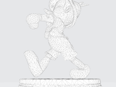 Stylized LowPoly Pinocchio Figurine 3D Print 3D print model 3D 프린트 모델
