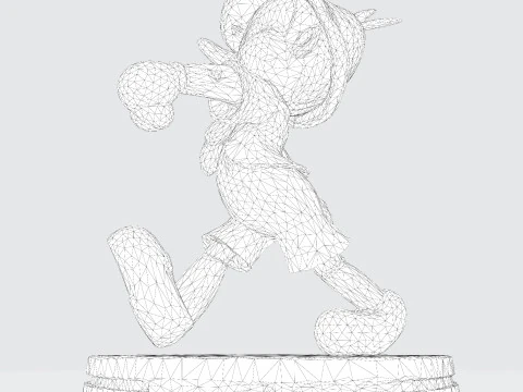 Stylized LowPoly Pinocchio Figurine 3D Print 3D print model 3D Print Model