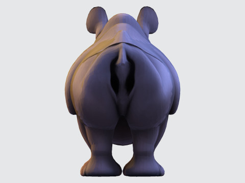 Stylized Rhino Rig-Ready for Animation 3D Printing Game Design 3D Модель