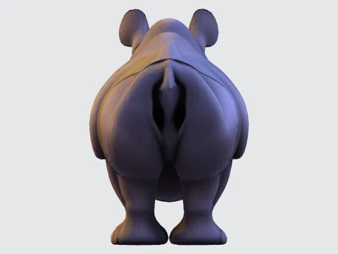 Stylized Rhino Rig-Ready for Animation 3D Printing Game Design 3D Model