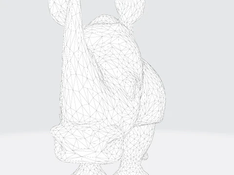 Stylized Rhino Rig-Ready for Animation 3D Printing Game Design 3D Model