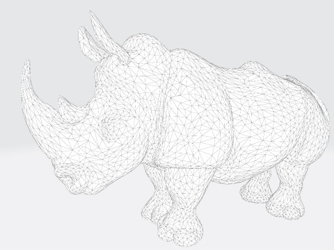 Stylized Rhino Rig-Ready for Animation 3D Printing Game Design 3D Модель
