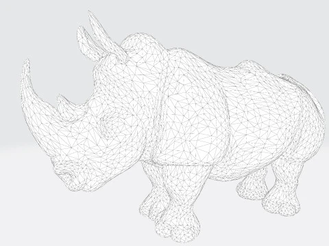Stylized Rhino Rig-Ready for Animation 3D Printing Game Design 3D Model