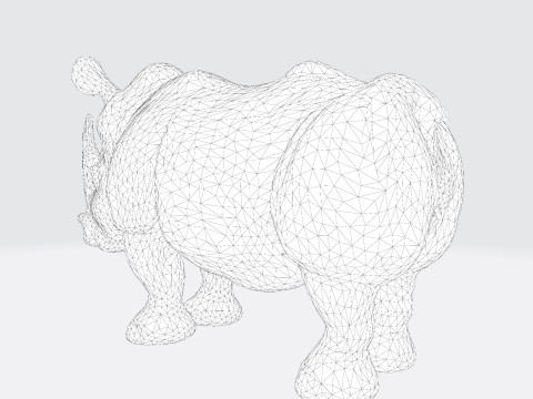 Stylized Rhino Rig-Ready for Animation 3D Printing Game Design 3D Модель