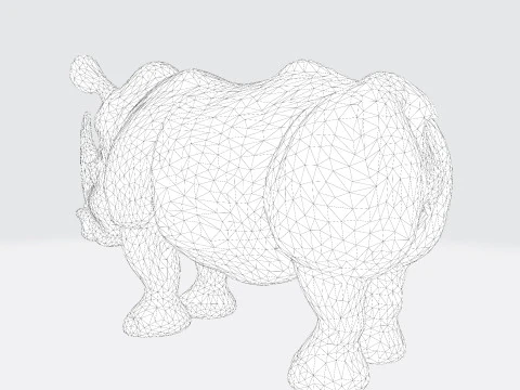Stylized Rhino Rig-Ready for Animation 3D Printing Game Design 3D Model