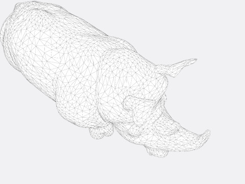Stylized Rhino Rig-Ready for Animation 3D Printing Game Design 3D Модель