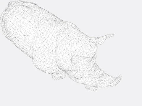 Stylized Rhino Rig-Ready for Animation 3D Printing Game Design 3D Model