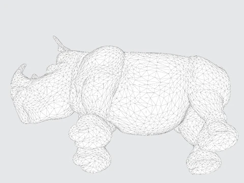 Stylized Rhino Rig-Ready for Animation 3D Printing Game Design 3D Model