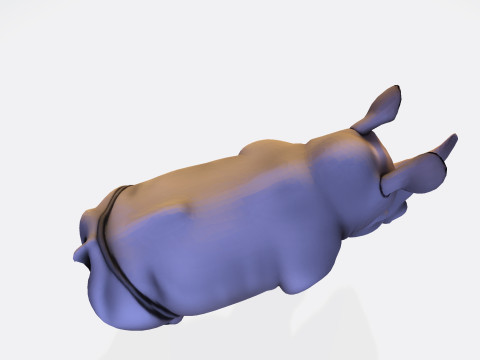 Stylized Rhino Rig-Ready for Animation 3D Printing Game Design 3D Модель
