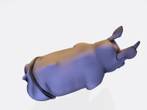 Stylized Rhino Rig-Ready for Animation 3D Printing Game Design 3D Model