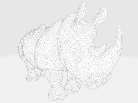 Stylized Rhino Rig-Ready for Animation 3D Printing Game Design 3D Модель