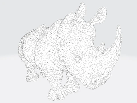 Stylized Rhino Rig-Ready for Animation 3D Printing Game Design 3D Model