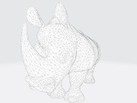 Stylized Rhino Rig-Ready for Animation 3D Printing Game Design 3D Model