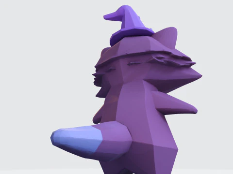 Cartoon Raccoon Low-Poly Rigging-Ready Printable for Games Animation Indie Projects 3D Model