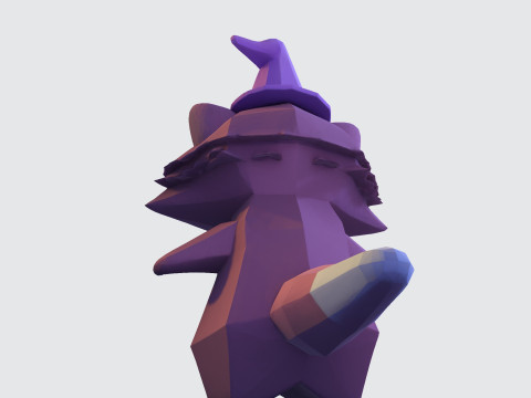 Cartoon Raccoon Low-Poly Rigging-Ready Printable for Games Animation Indie Projects Modello 3D