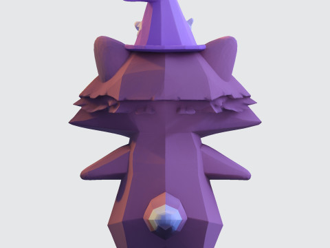 Cartoon Raccoon Low-Poly Rigging-Ready Printable for Games Animation Indie Projects Modello 3D