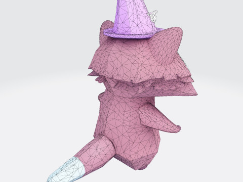 Cartoon Raccoon Low-Poly Rigging-Ready Printable for Games Animation Indie Projects Modello 3D