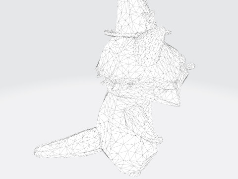 Cartoon Raccoon Low-Poly Rigging-Ready Printable for Games Animation Indie Projects Modello 3D