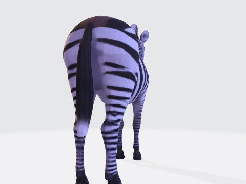 Realistic Zebra Rigging-Ready Printable Game-Optimized Asset Modello 3D