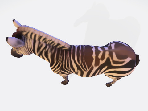 Realistic Zebra Rigging-Ready Printable Game-Optimized Asset Modello 3D