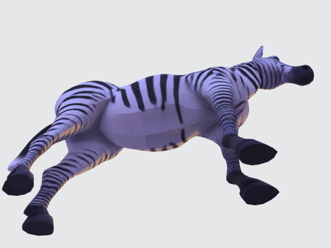Realistic Zebra Rigging-Ready Printable Game-Optimized Asset Modello 3D
