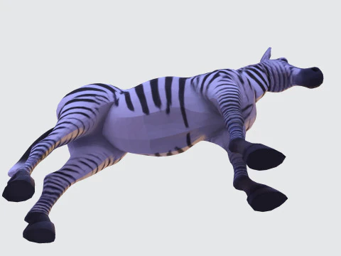 Реалистичный ресурс Zebra, готовый к печати, оптимизированный для игры 3D Модель