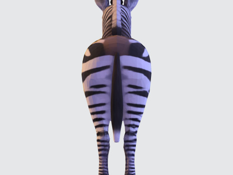 Realistic Zebra Rigging-Ready Printable Game-Optimized Asset Modello 3D