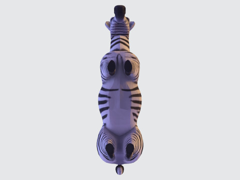 Realistic Zebra Rigging-Ready Printable Game-Optimized Asset Modello 3D
