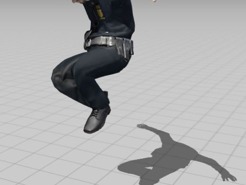 लो पॉली पुलिस ऑफिसर 3डी कैरेक्टर गेम रेडी रिग्ड एनिमेटेड यूनिटी अनरियल ब्लेंडर 3D मॉडल