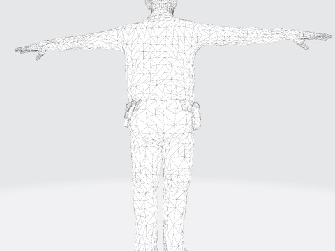 लो पॉली पुलिस ऑफिसर 3डी कैरेक्टर गेम रेडी रिग्ड एनिमेटेड यूनिटी अनरियल ब्लेंडर 3D मॉडल