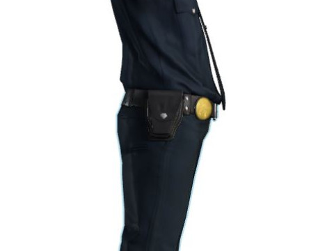 लो पॉली पुलिस ऑफिसर 3डी कैरेक्टर गेम रेडी रिग्ड एनिमेटेड यूनिटी अनरियल ब्लेंडर 3D मॉडल