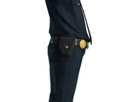 Low Poly Police Officer 3D Character Game Ready Rigged Animated Unity Unreal Blender 3D Model