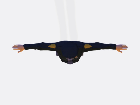 लो पॉली पुलिस ऑफिसर 3डी कैरेक्टर गेम रेडी रिग्ड एनिमेटेड यूनिटी अनरियल ब्लेंडर 3D मॉडल