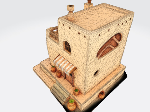 Desert Oasis Home 3D Model