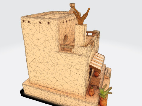 Desert Oasis Home 3D Model