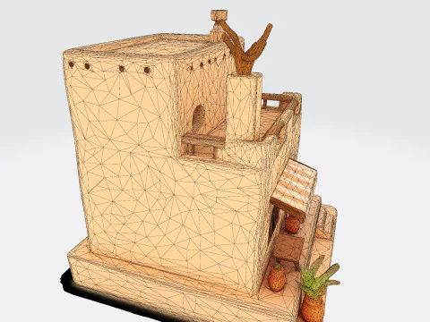 Desert Oasis Home 3D Model