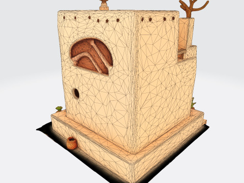 Desert Oasis Home 3D Model