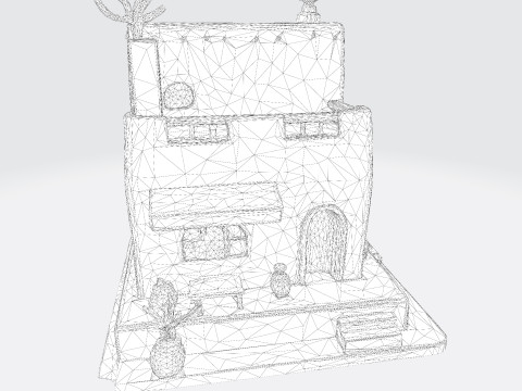 Desert Oasis Home 3D Model