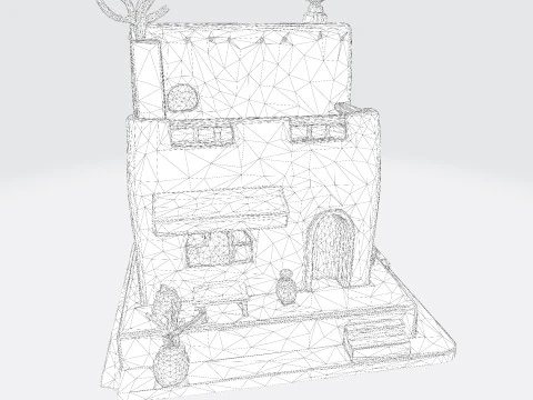 Desert Oasis Home 3D Model