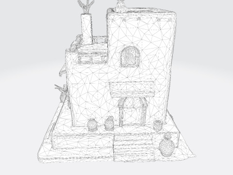 Desert Oasis Home 3D Model