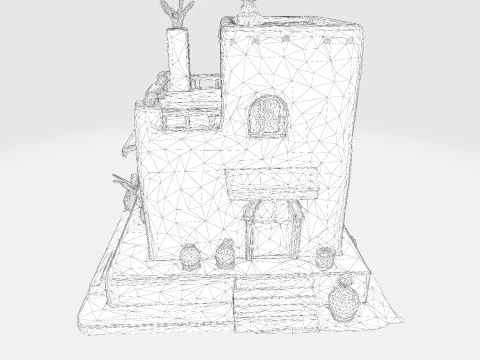 Desert Oasis Home 3D Model