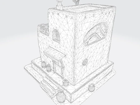 Desert Oasis Home 3D Model