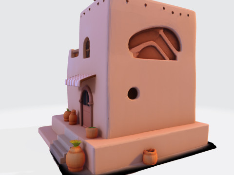Desert Oasis Home 3D Model