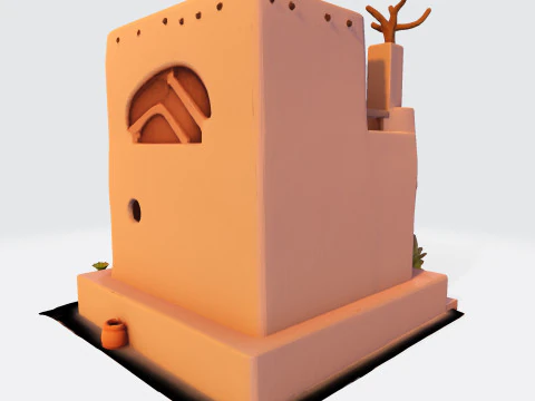 Desert Oasis Home 3D Model