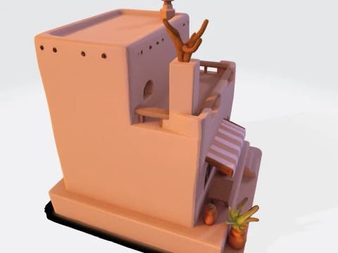 Desert Oasis Home 3D Model