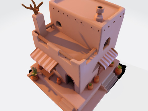 Desert Oasis Home 3D Model